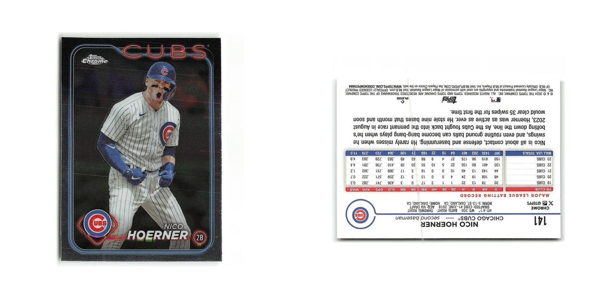 Nico Hoerner 2024 Topps Chrome #141 Chicago Cubs Baseball Card NM
