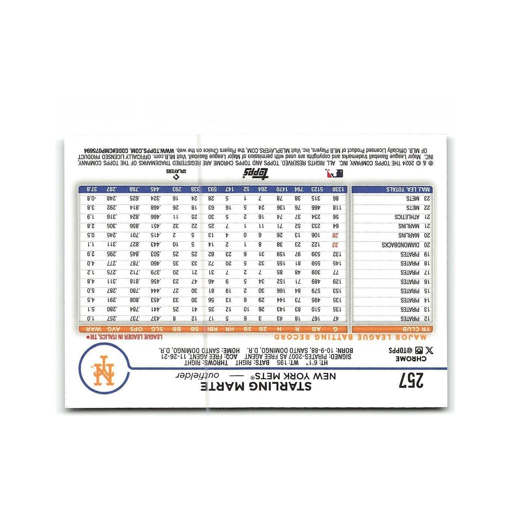 Starling Marte 2024 Topps Chrome #257 New York Mets Baseball Card NM