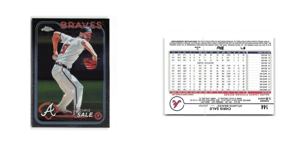 Chris Sale 2024 Topps Chrome #144 Atlanta Braves Baseball Card NM