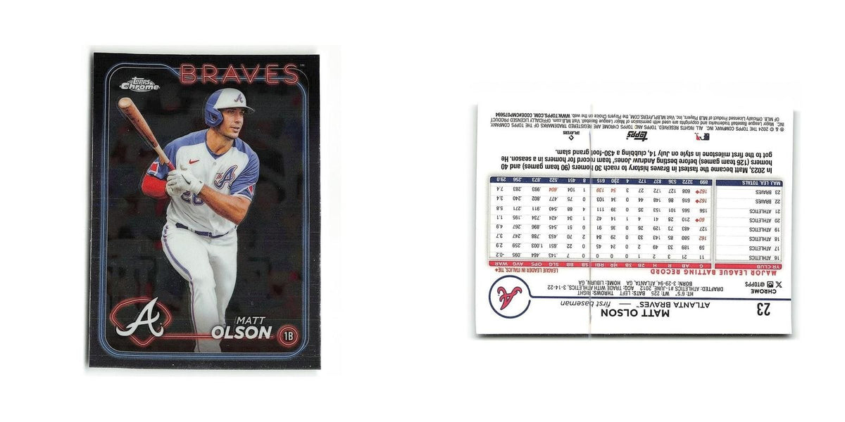Matt Olson 2024 Topps Chrome #23 Atlanta Braves Baseball Card NM