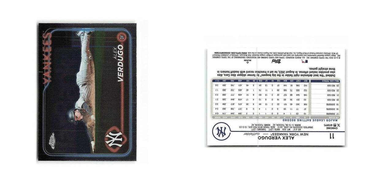 Alex Verdugo 2024 Topps Chrome #11 New York Yankees Baseball Card NM