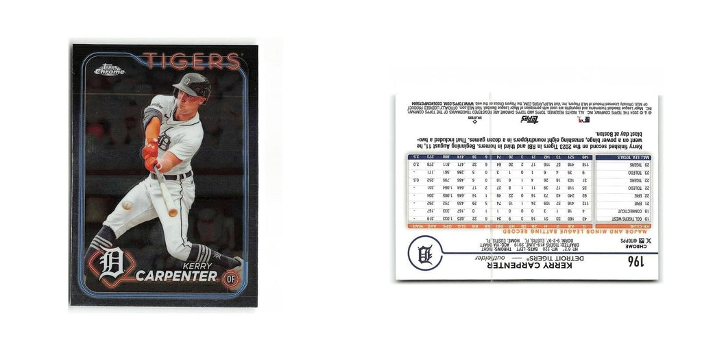 Kerry Carpenter 2024 Topps Chrome #196 Detroit Tigers Baseball Card NM