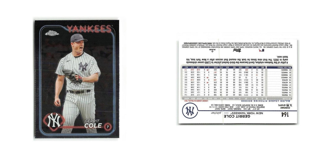 Gerrit Cole 2024 Topps Chrome #164 New York Yankees Baseball Card NM