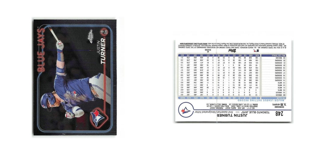 Justin Turner 2024 Topps Chrome #248 Toronto Blue Jays Baseball Card NM