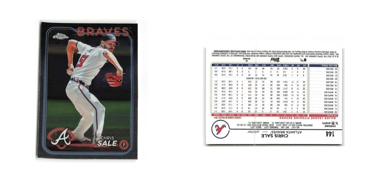 Chris Sale 2024 Topps Chrome #144 Atlanta Braves Baseball Card NM