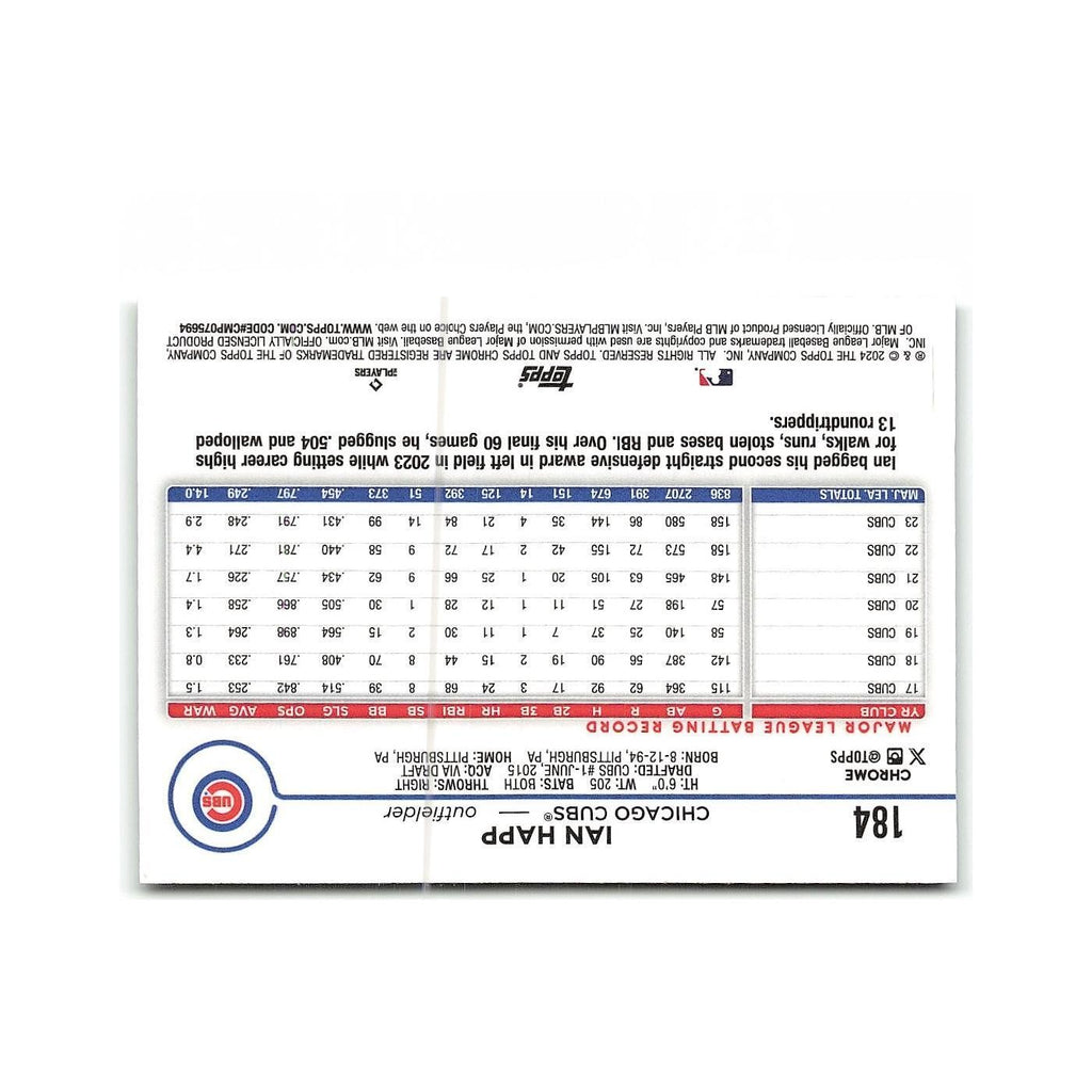 Ian Happ 2024 Topps Chrome #184 Chicago Cubs Baseball Card NM