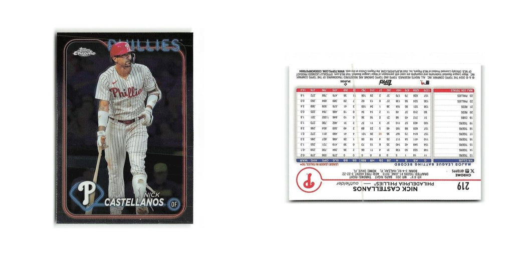 Nick Castellanos 2024 Topps Chrome #219 Philadelphia Phillies Baseball Card NM