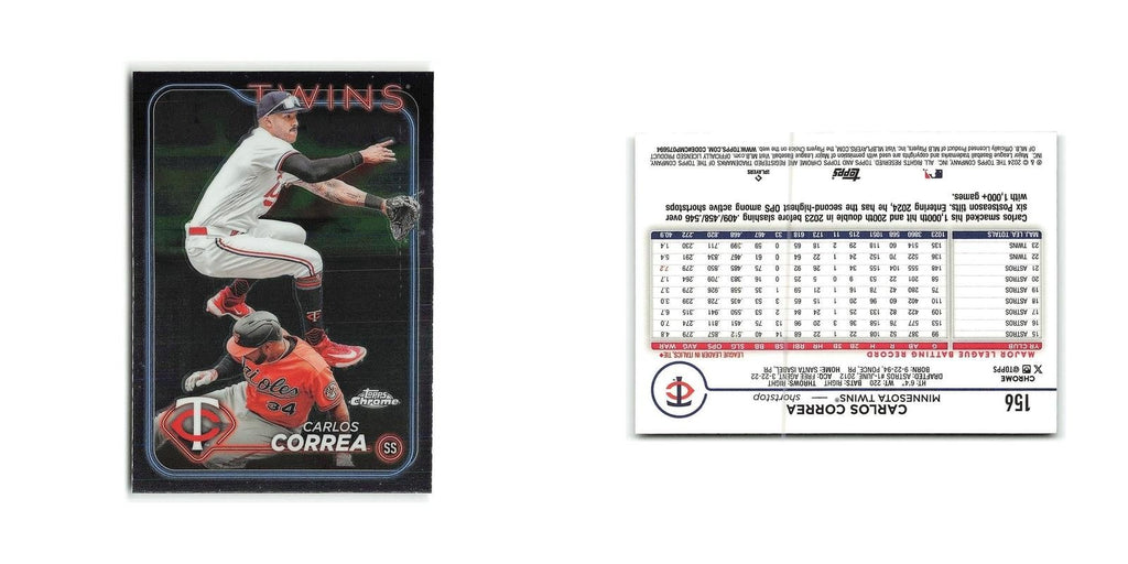Carlos Correa 2024 Topps Chrome #156 Minnesota Twins Baseball Card NM