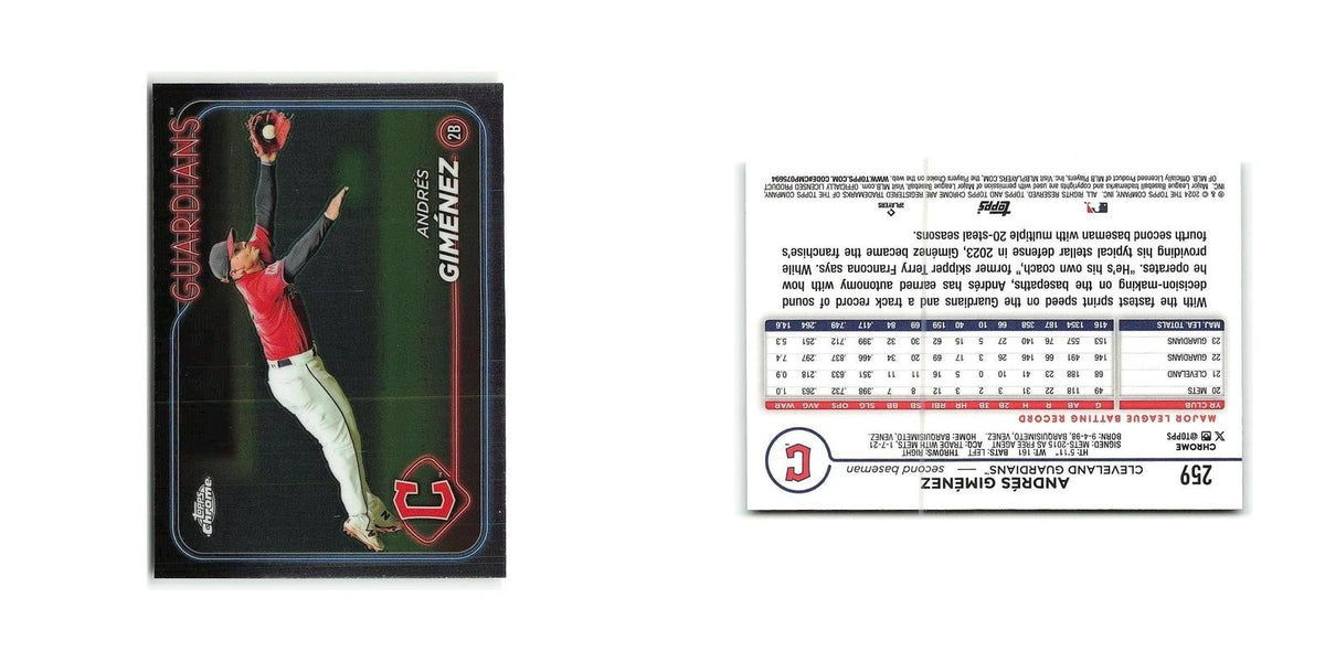 Andrés Giménez 2024 Topps Chrome #259 Cleveland Guardians Baseball Card NM