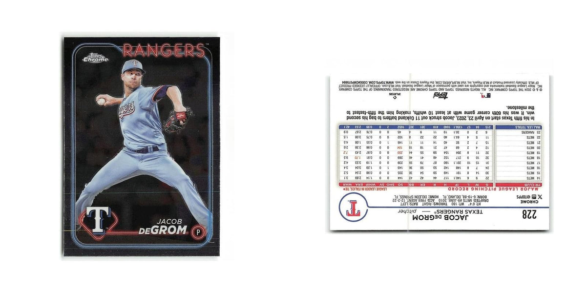 Jacob deGrom 2024 Topps Chrome #228 Texas Rangers Baseball Card NM