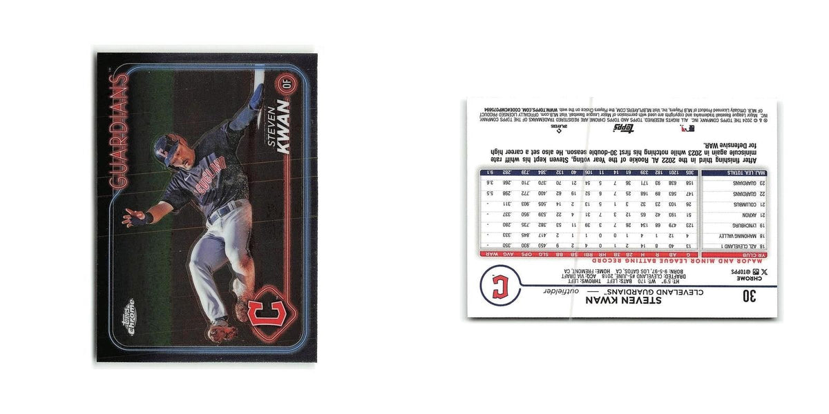 Steven Kwan 2024 Topps Chrome #30 Cleveland Guardians Baseball Card NM