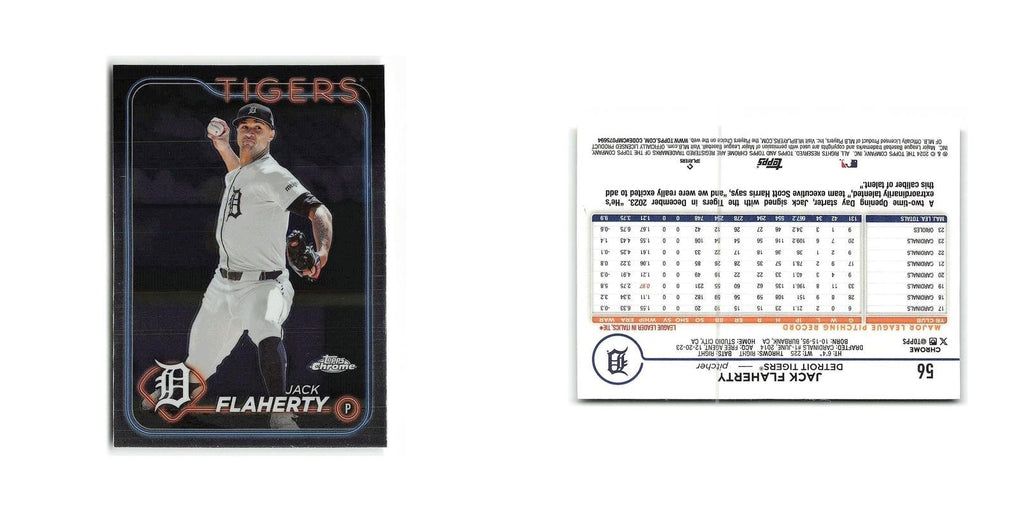 Jack Flaherty 2024 Topps Chrome #56 Detroit Tigers Baseball Card NM