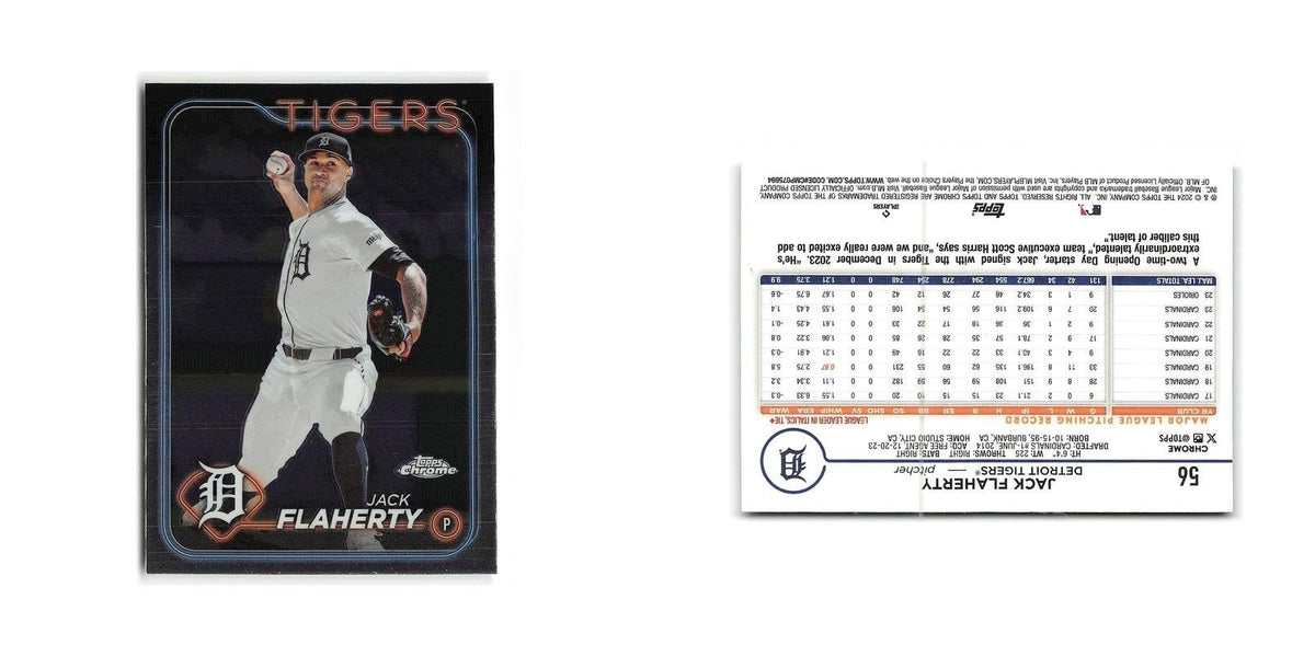 Jack Flaherty 2024 Topps Chrome #56 Detroit Tigers Baseball Card NM