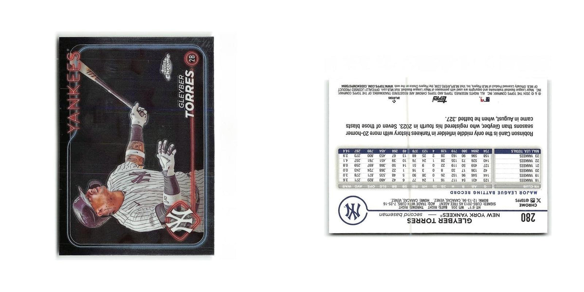 Gleyber Torres 2024 Topps Chrome #280 New York Yankees Baseball Card NM