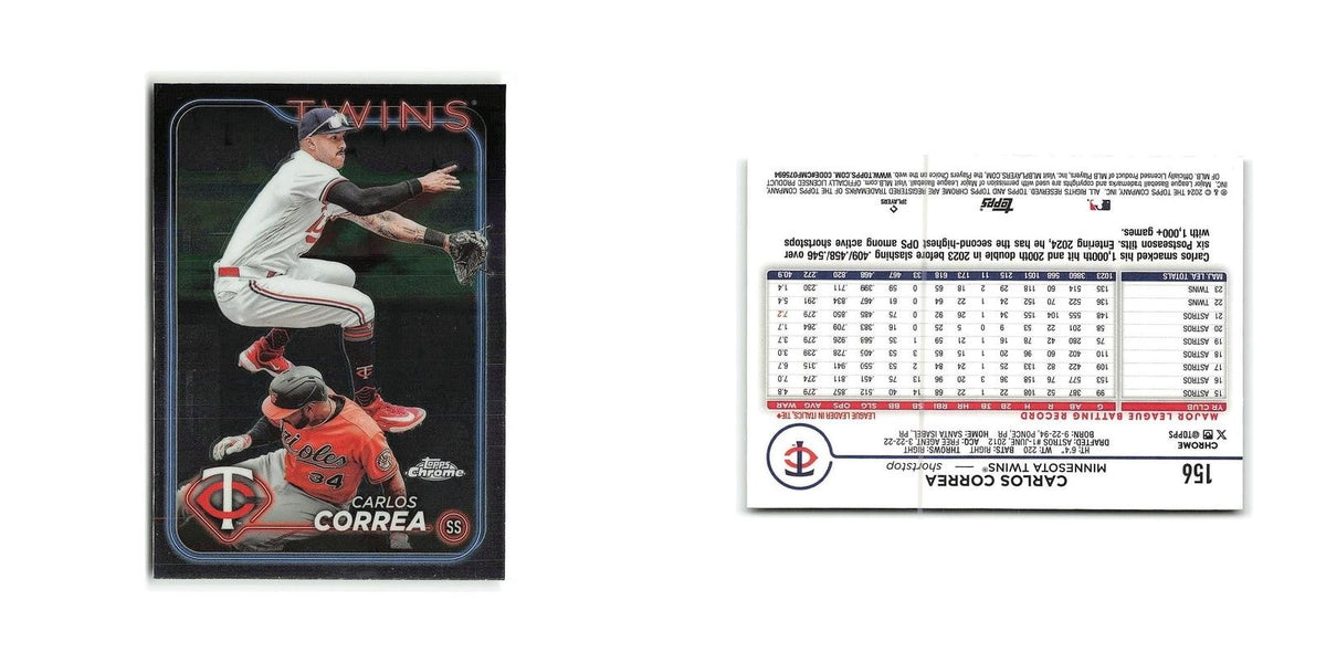 Carlos Correa 2024 Topps Chrome #156 Minnesota Twins Baseball Card NM