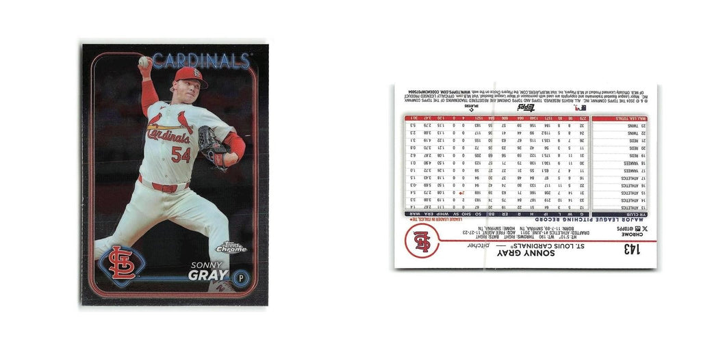 Sonny Gray 2024 Topps Chrome #143 St. Louis Cardinals Baseball Card NM