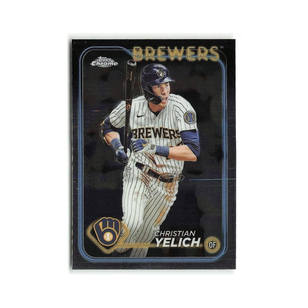 Christian Yelich 2024 Topps Chrome #253 Milwaukee Brewers Baseball Card NM