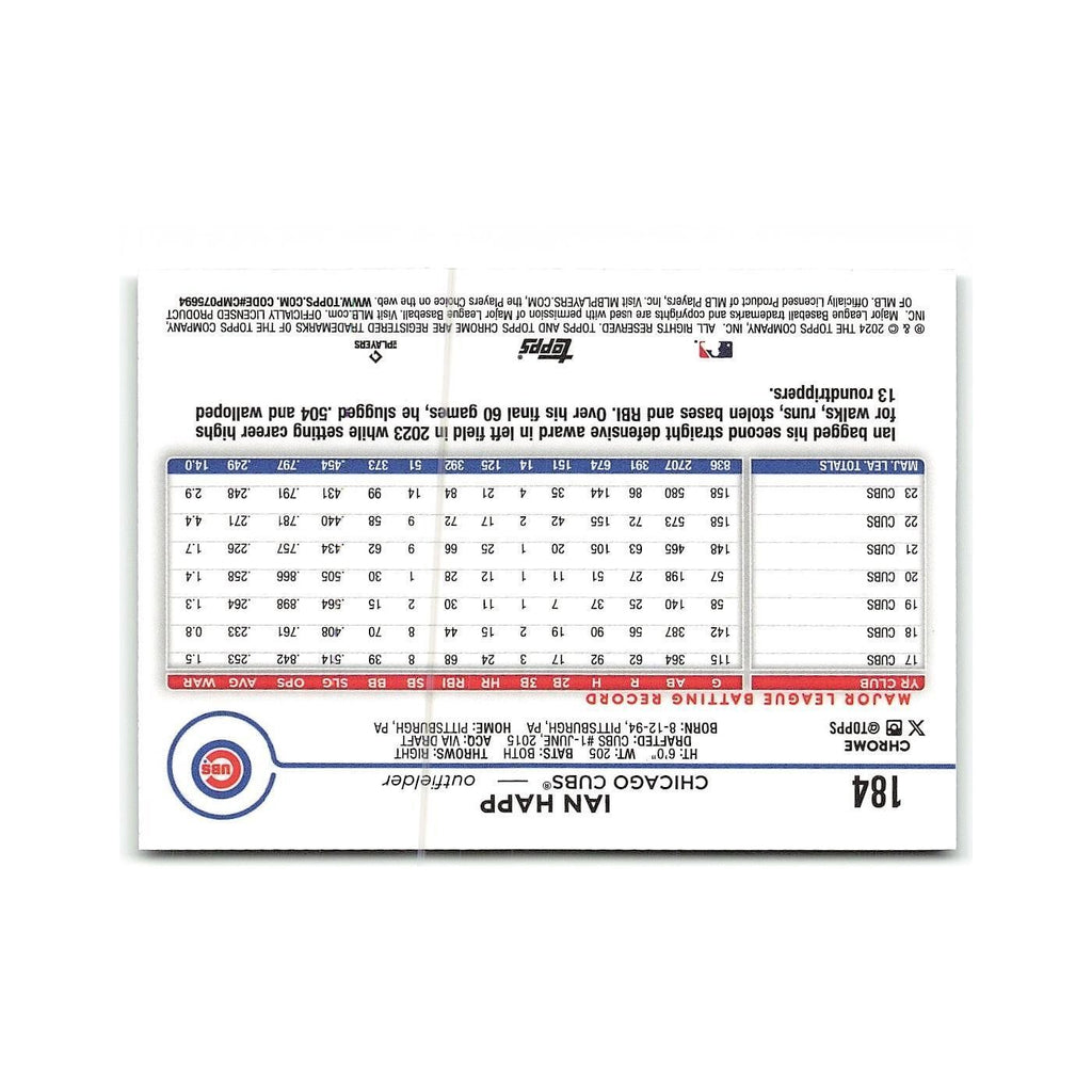 Ian Happ 2024 Topps Chrome #184 Chicago Cubs Baseball Card NM