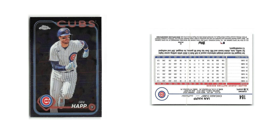Ian Happ 2024 Topps Chrome #184 Chicago Cubs Baseball Card NM