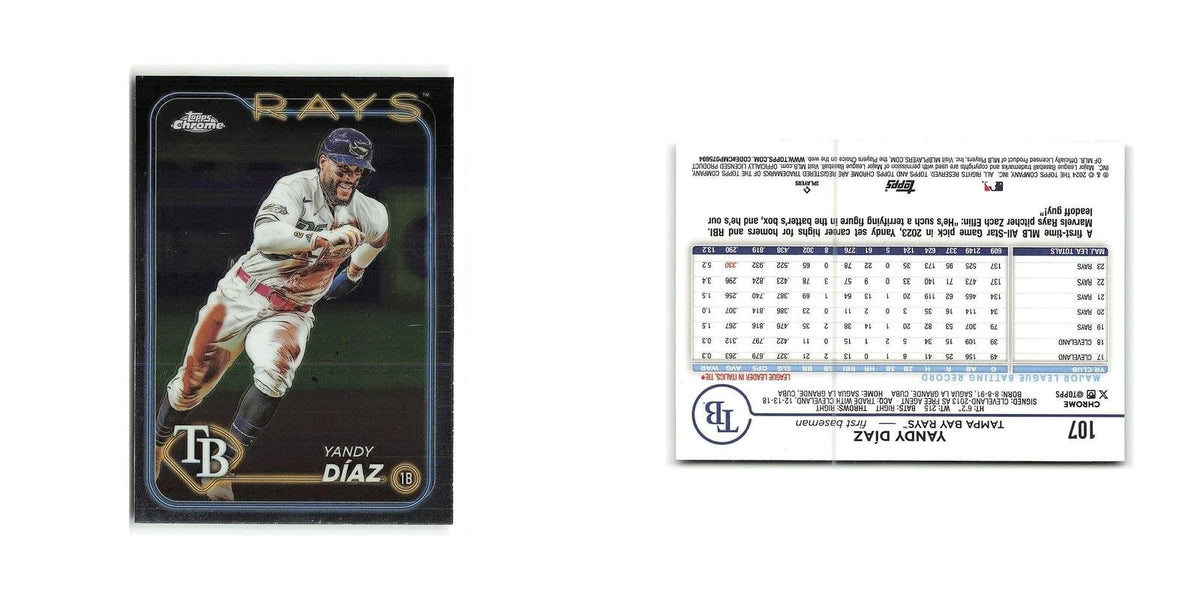 Yandy Díaz 2024 Topps Chrome #107 Tampa Bay Rays Baseball Card NM