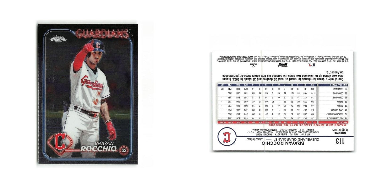 Brayan Rocchio 2024 Topps Chrome #113 Cleveland Guardians Baseball Card NM