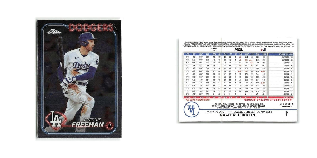 Freddie Freeman 2024 Topps Chrome #4 Los Angeles Dodgers Baseball Card NM