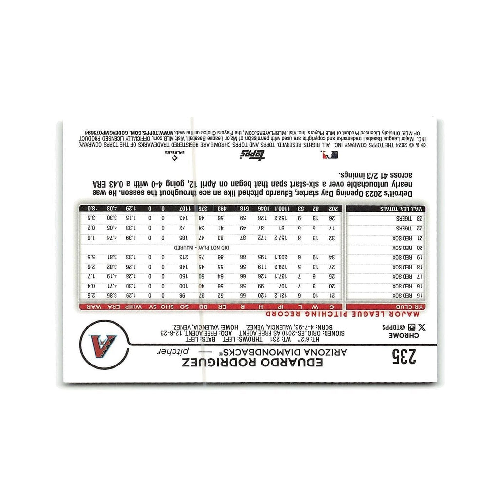 Eduardo Rodriguez 2024 Topps Chrome #235 Arizona Diamondbacks Baseball Card NM