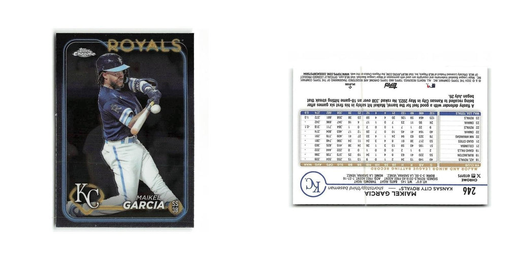 Maikel Garcia 2024 Topps Chrome #246 Kansas City Royals Baseball Card NM