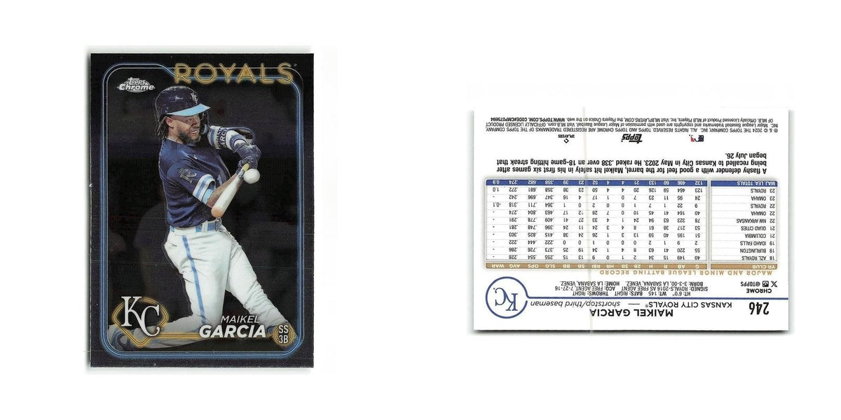 Maikel Garcia 2024 Topps Chrome #246 Kansas City Royals Baseball Card NM