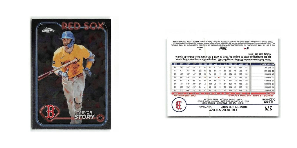 Trevor Story 2024 Topps Chrome #279 Boston Red Sox Baseball Card NM