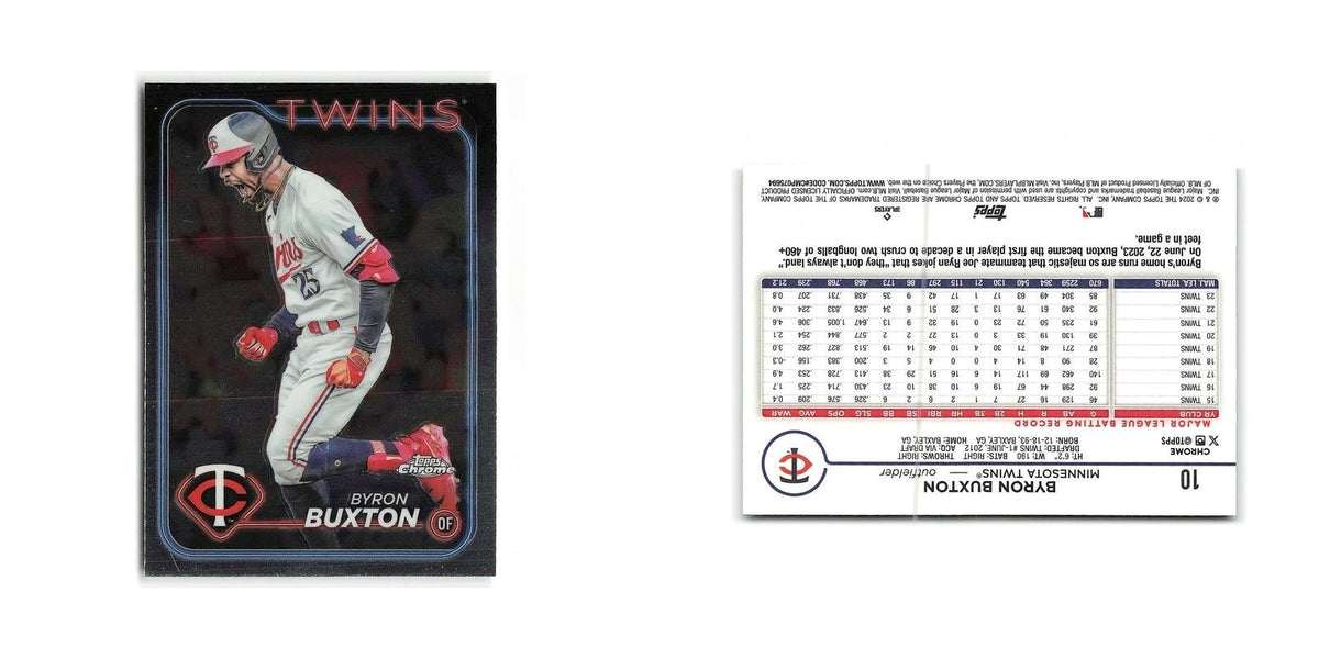Byron Buxton 2024 Topps Chrome #10 Minnesota Twins Baseball Card NM