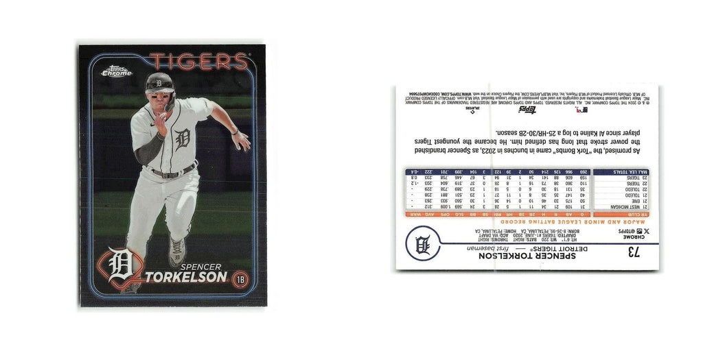 Spencer Torkelson 2024 Topps Chrome #73 Detroit Tigers Baseball Card NM