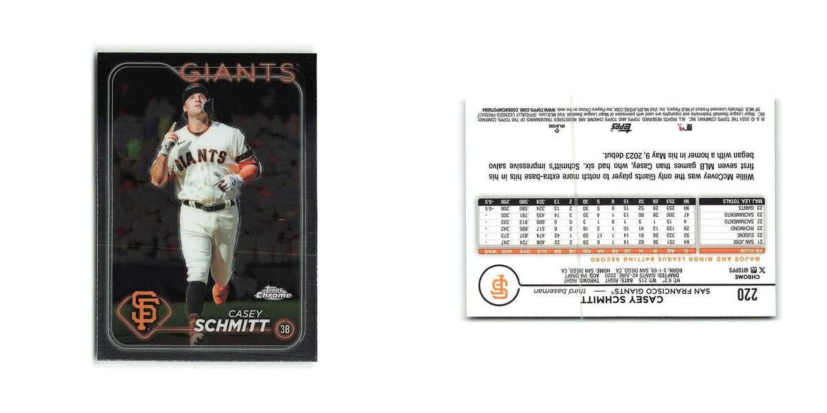 Casey Schmitt 2024 Topps Chrome #220 San Francisco Giants Baseball Card NM