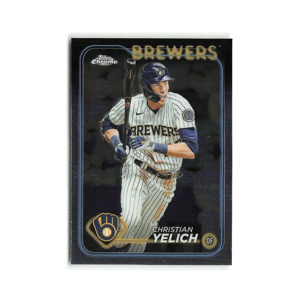 Christian Yelich 2024 Topps Chrome #253 Milwaukee Brewers Baseball Card NM