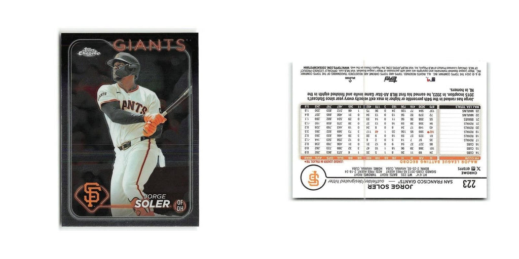Jorge Soler 2024 Topps Chrome #223 San Francisco Giants Baseball Card NM