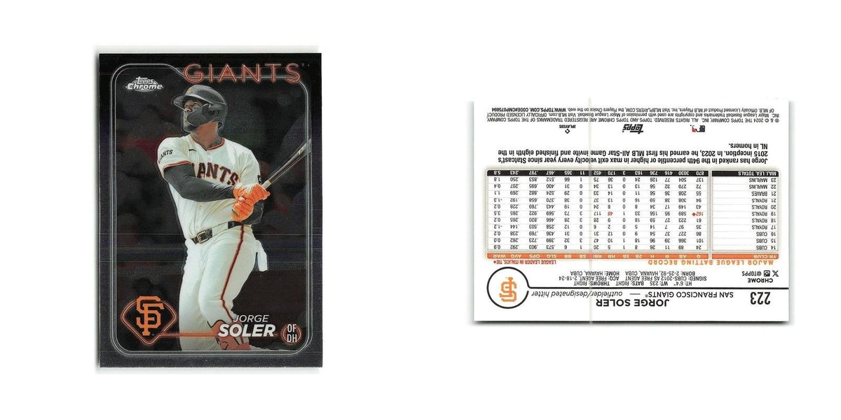 Jorge Soler 2024 Topps Chrome #223 San Francisco Giants Baseball Card NM