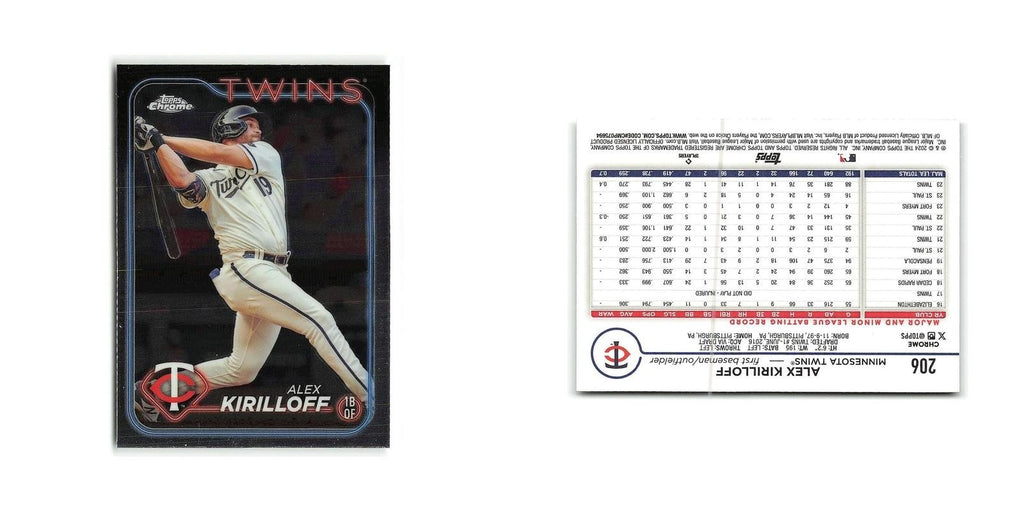 Alex Kirilloff 2024 Topps Chrome #206 Minnesota Twins Baseball Card NM