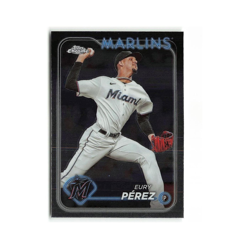 Eury Pérez 2024 Topps Chrome #6 Miami Marlins Baseball Card NM