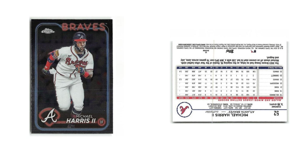 Michael Harris II 2024 Topps Chrome #52 Atlanta Braves Baseball Card NM