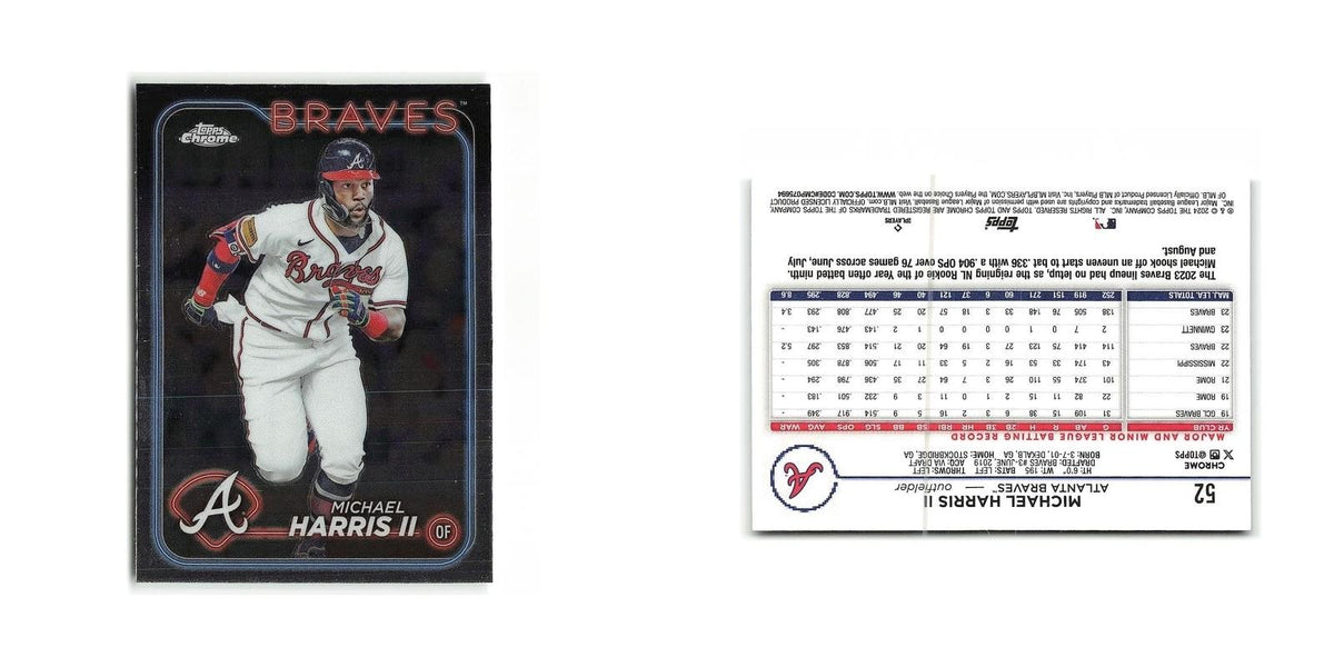 Michael Harris II 2024 Topps Chrome #52 Atlanta Braves Baseball Card NM