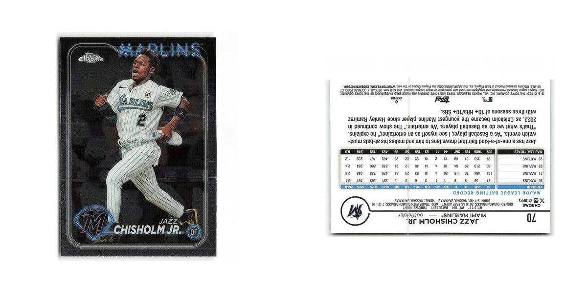 Jazz Chisholm Jr. 2024 Topps Chrome #70 Miami Marlins Baseball Card NM
