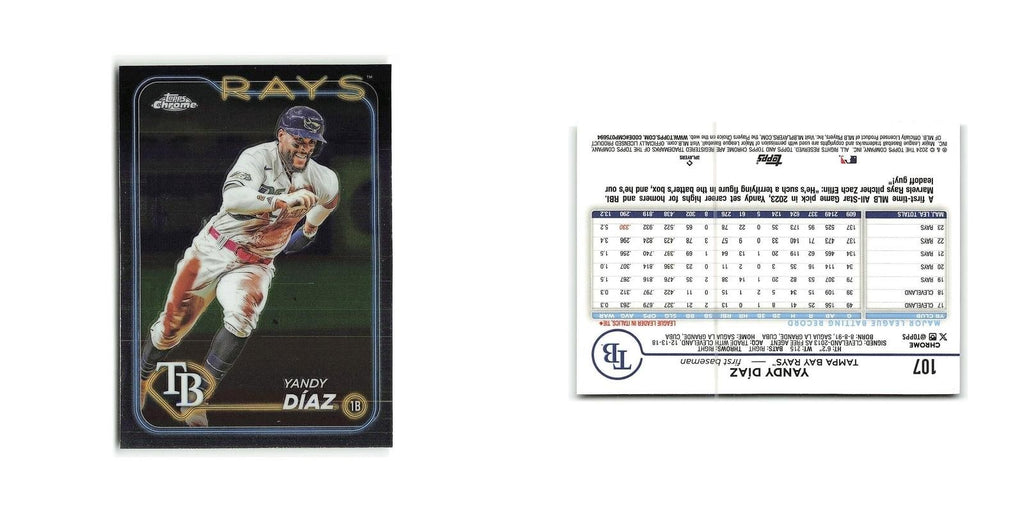 Yandy Díaz 2024 Topps Chrome #107 Tampa Bay Rays Baseball Card NM