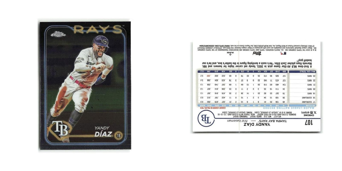 Yandy Díaz 2024 Topps Chrome #107 Tampa Bay Rays Baseball Card NM