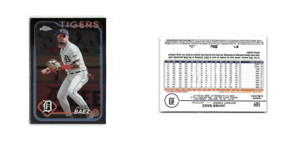 Javier Báez 2024 Topps Chrome #109 Detroit Tigers Baseball Card NM