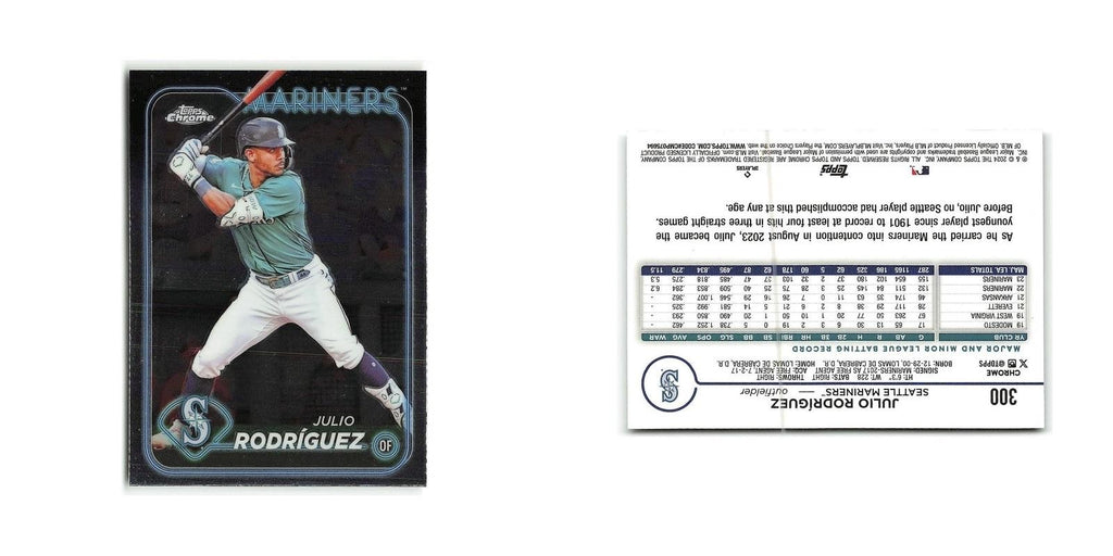 Julio Rodríguez 2024 Topps Chrome #300 Seattle Mariners Baseball Card NM