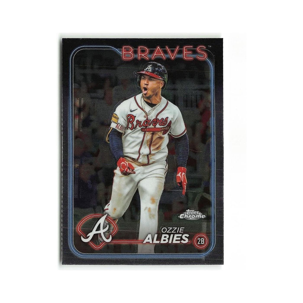 Ozzie Albies 2024 Topps Chrome #9 Atlanta Braves Baseball Card NM