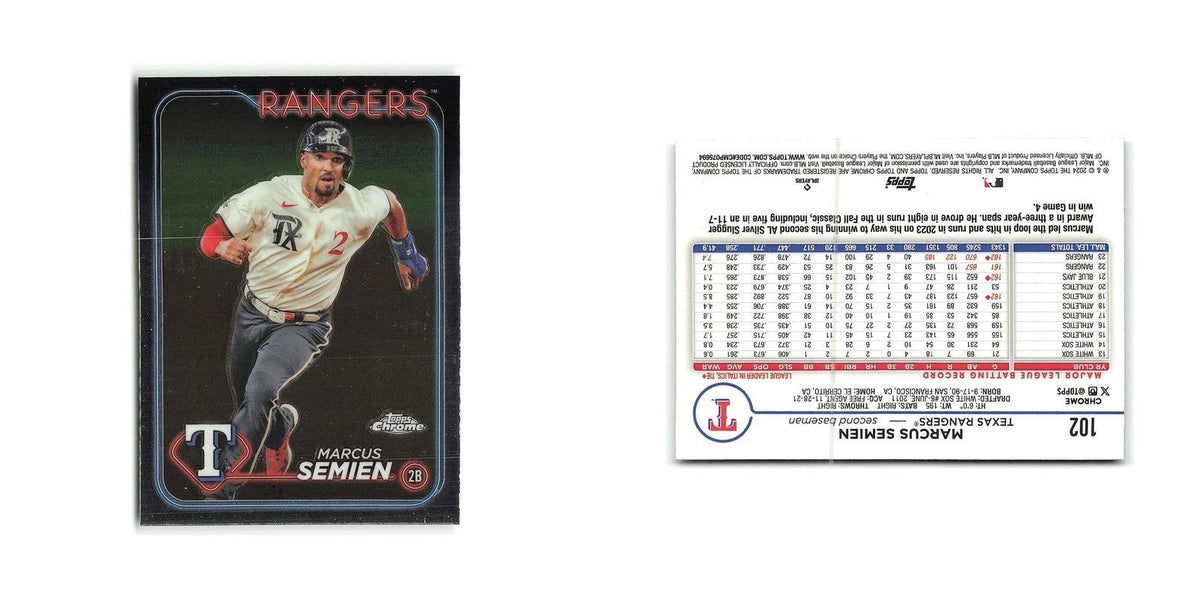 Marcus Semien 2024 Topps Chrome #102 Texas Rangers Baseball Card NM