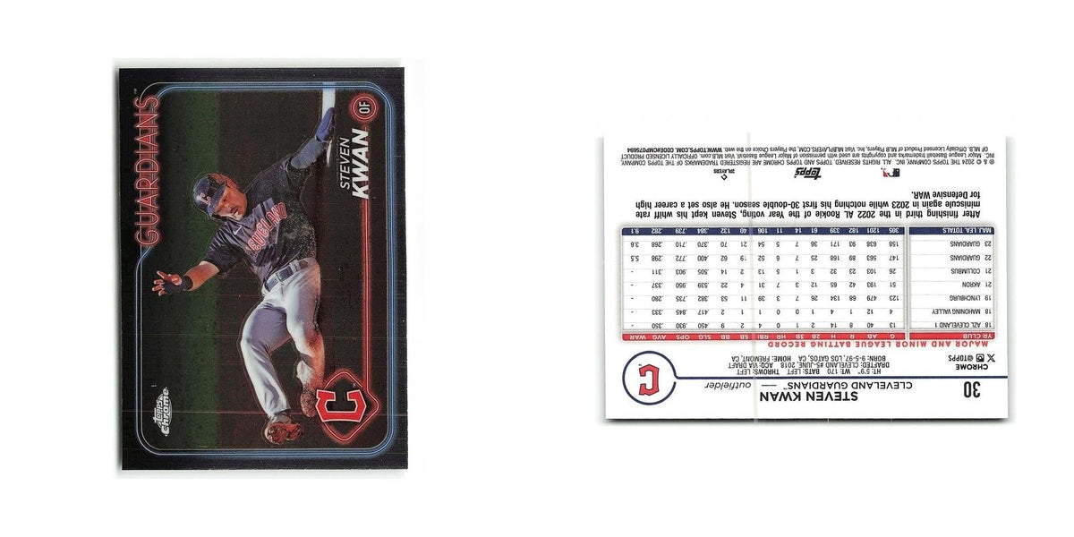 Steven Kwan 2024 Topps Chrome #30 Cleveland Guardians Baseball Card NM
