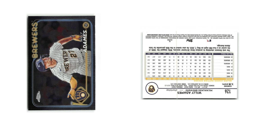 Willy Adames 2024 Topps Chrome #126 Milwaukee Brewers Baseball Card NM