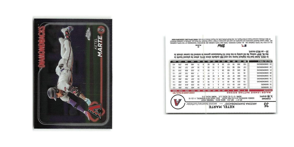Ketel Marte 2024 Topps Chrome #35 Arizona Diamondbacks Baseball Card NM